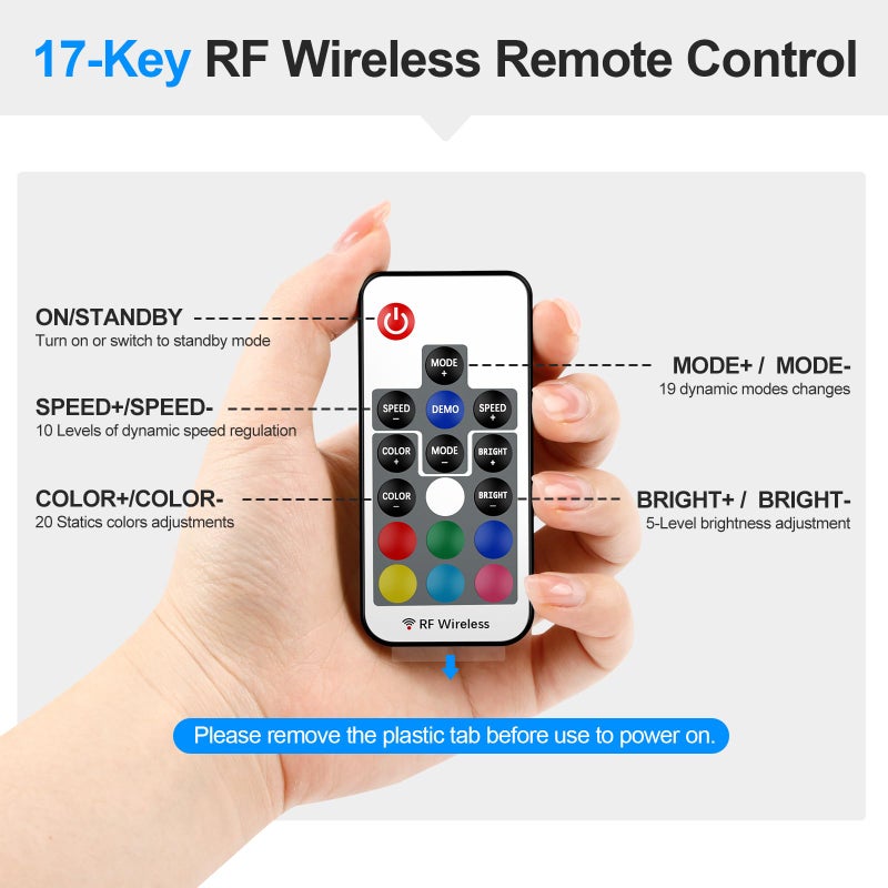 RGBZONE RF Wireless Remote LED Controller, DC 5V/12V/24V for 5050 3528 5630 LED Strip Lights, Mini 4-Pin RF LED Controller - Image 5